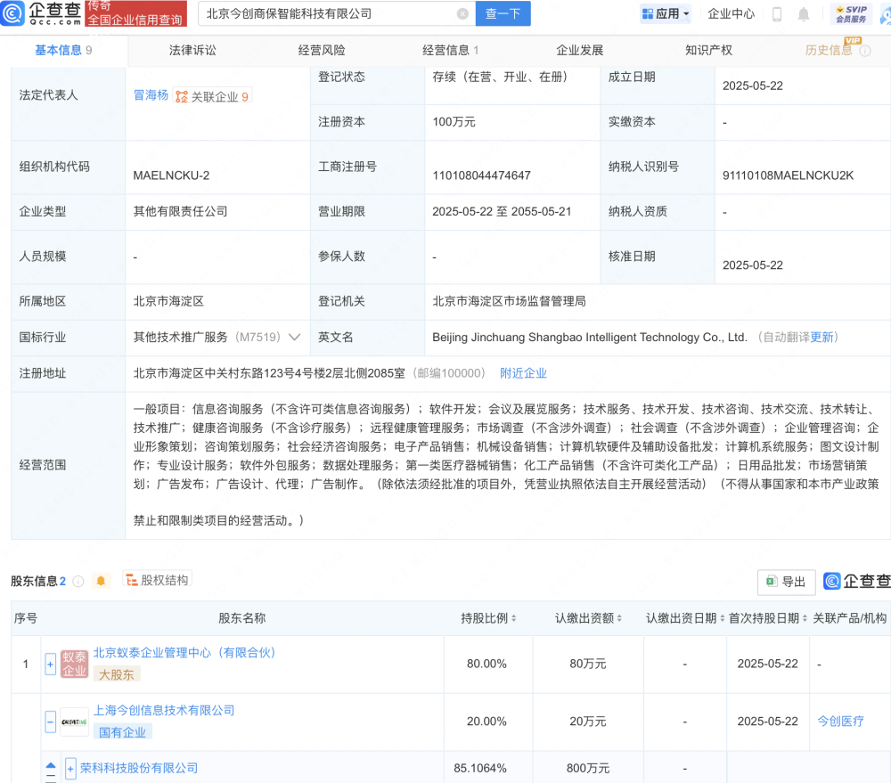 榮科科技再布局 成立智能科技新公司，加碼計算機軟硬件零售賽道